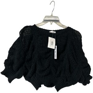 Day + Moon Cable-Knit Cropped Sweater NWT